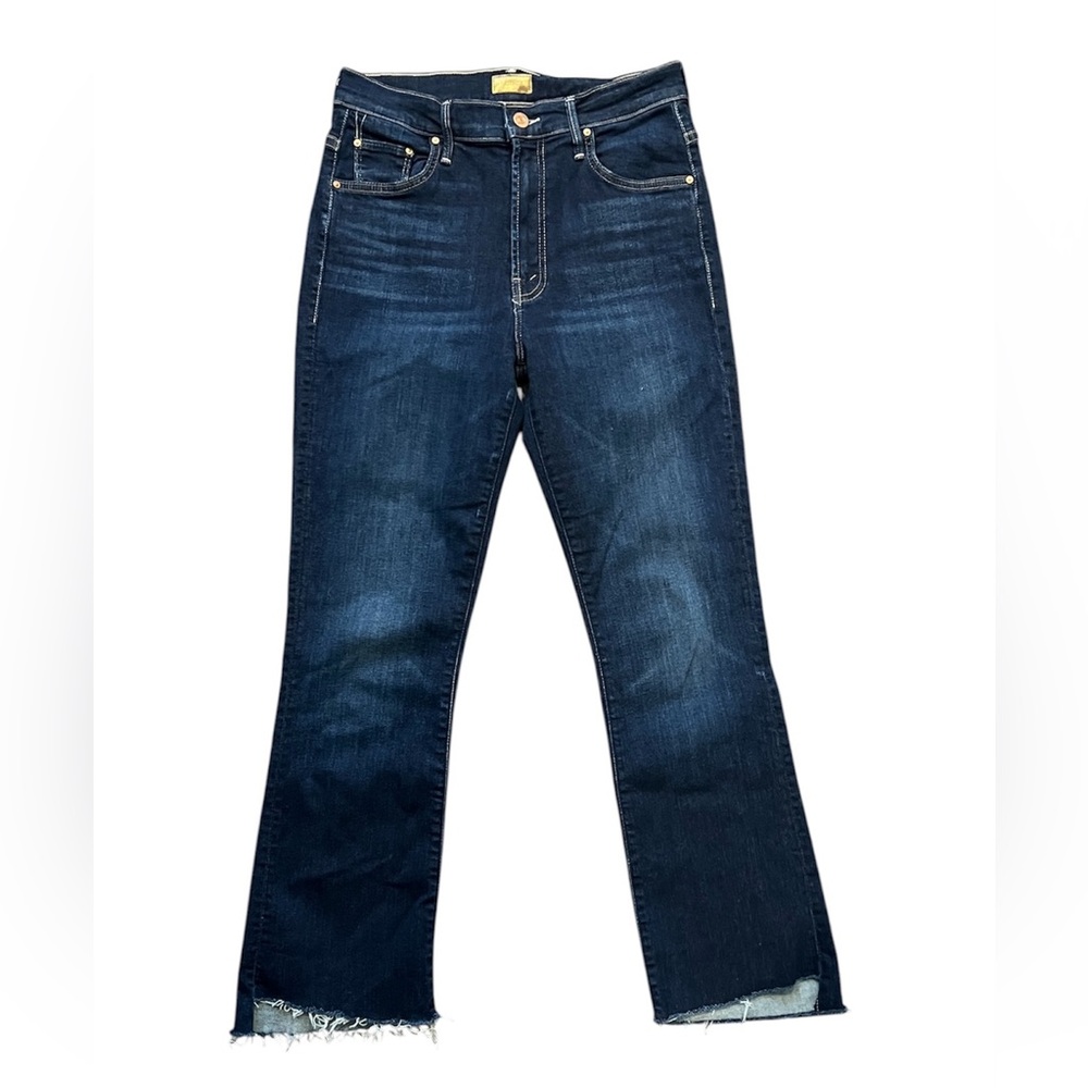 MOTHER Insider Crop Step Fray Off Limits Jeans Size 28 High Rise USA